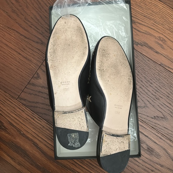 Gucci Quentin Bees and Stars Princetown Mules size 40.5 - Picture 3 of 5